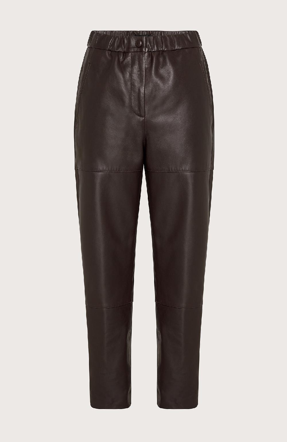 Seventy Pantalone in nappa - Col. Marrone In Saldo