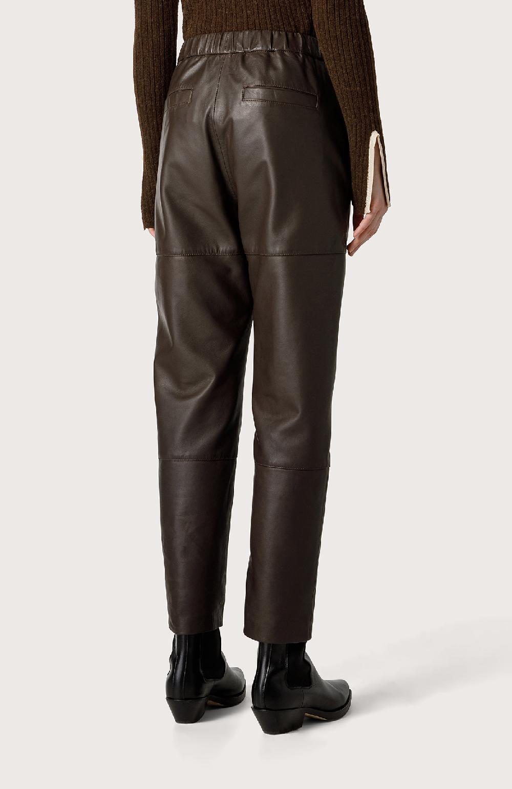 Seventy Pantalone in nappa - Col. Marrone In Saldo