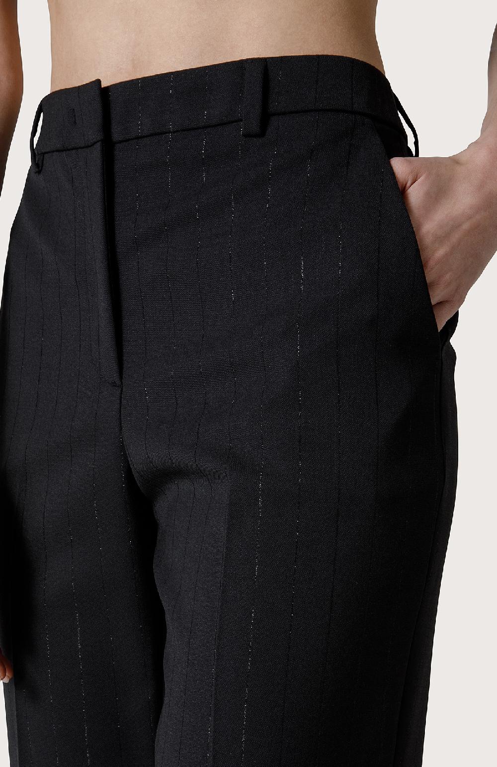 Seventy Pantalone gessato con filo di lurex - Col. Nero Nuova