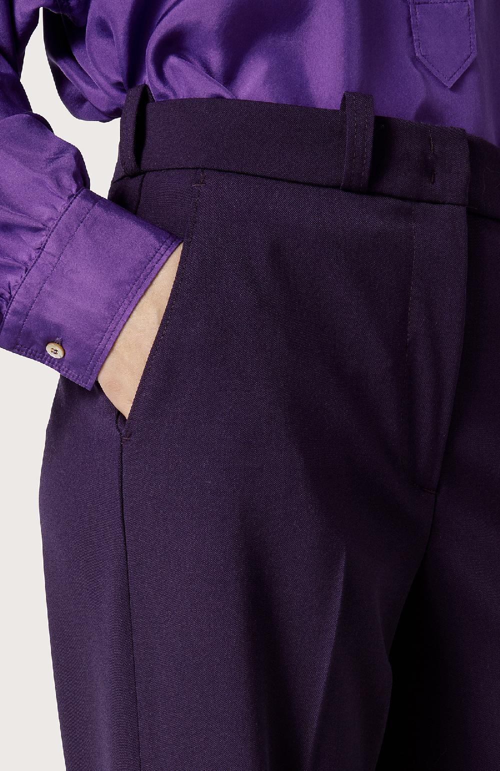 Seventy Pantalone in gabardina stretch - Col. Viola Negozio online di fabbrica