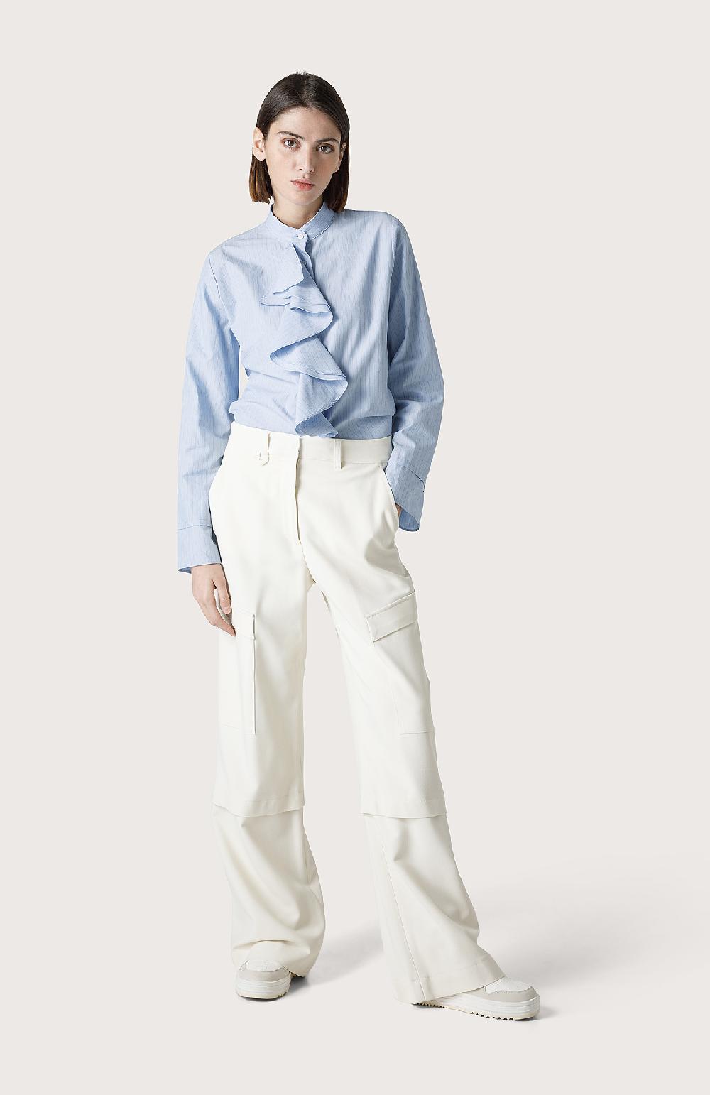 Seventy Pantalone palazzo con tascone - Col. Bianco Fornitura limitata