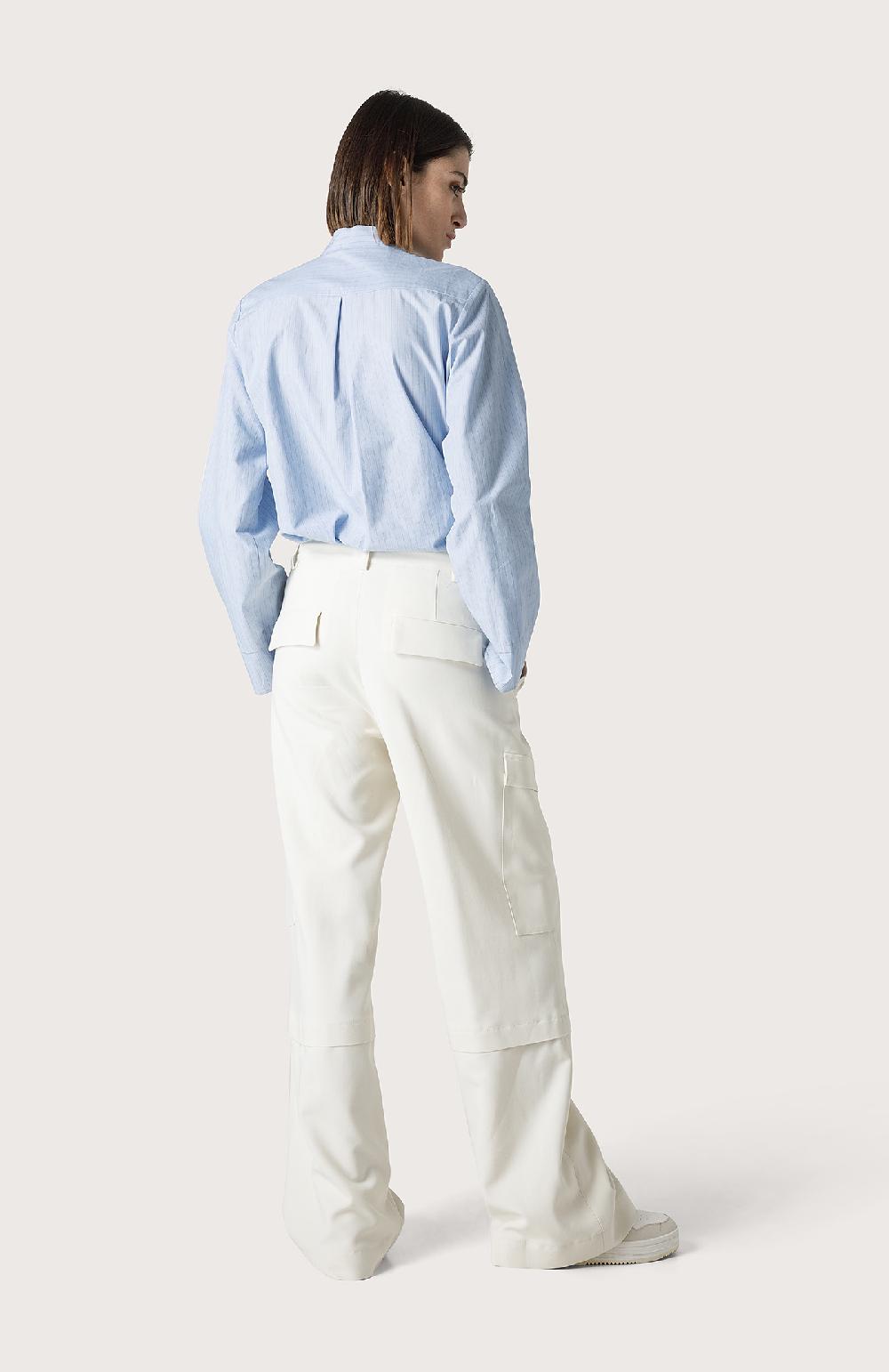 Seventy Pantalone palazzo con tascone - Col. Bianco Fornitura limitata