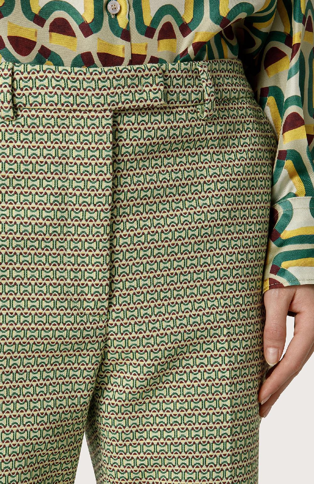 Seventy Pantalone stretch mini flare - Col. Verde Cyber Monday