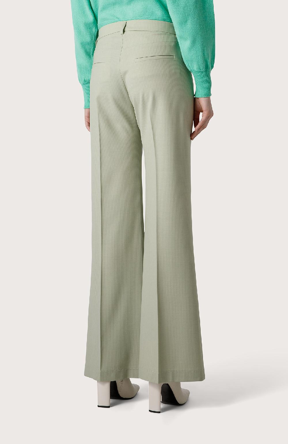 Seventy Pantalone a vita alta stretch - Col. Verde Offerta natalizia