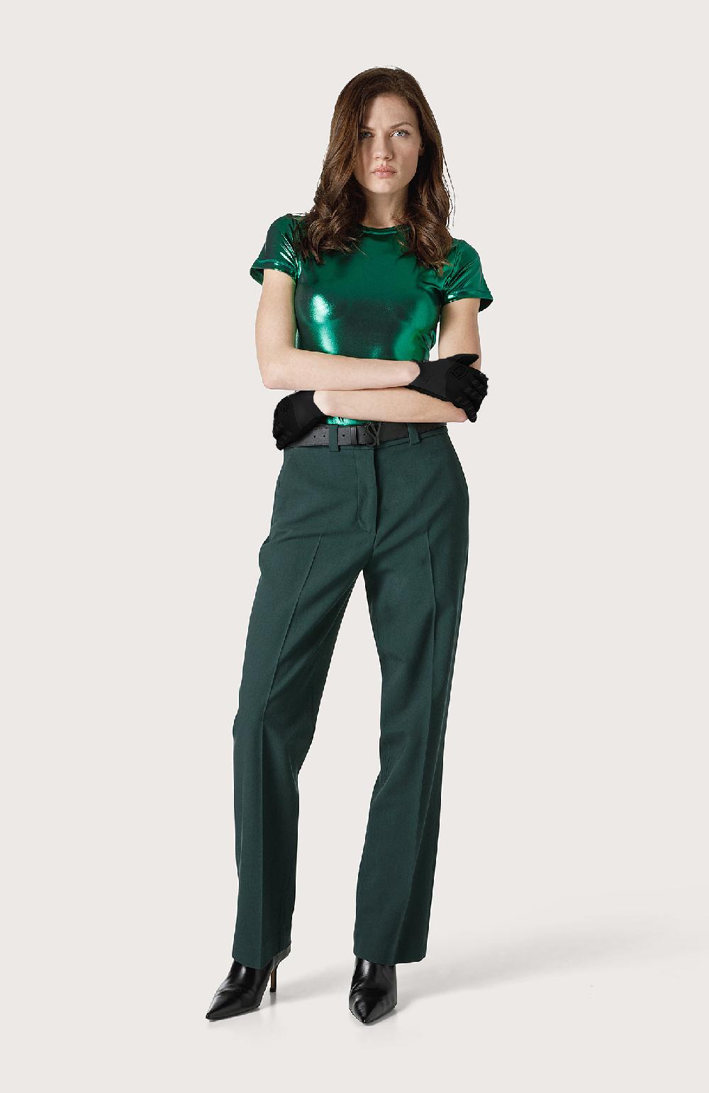 Seventy Pantalone chino in tricotina stretch - Col. Verde Offerta Pasqua