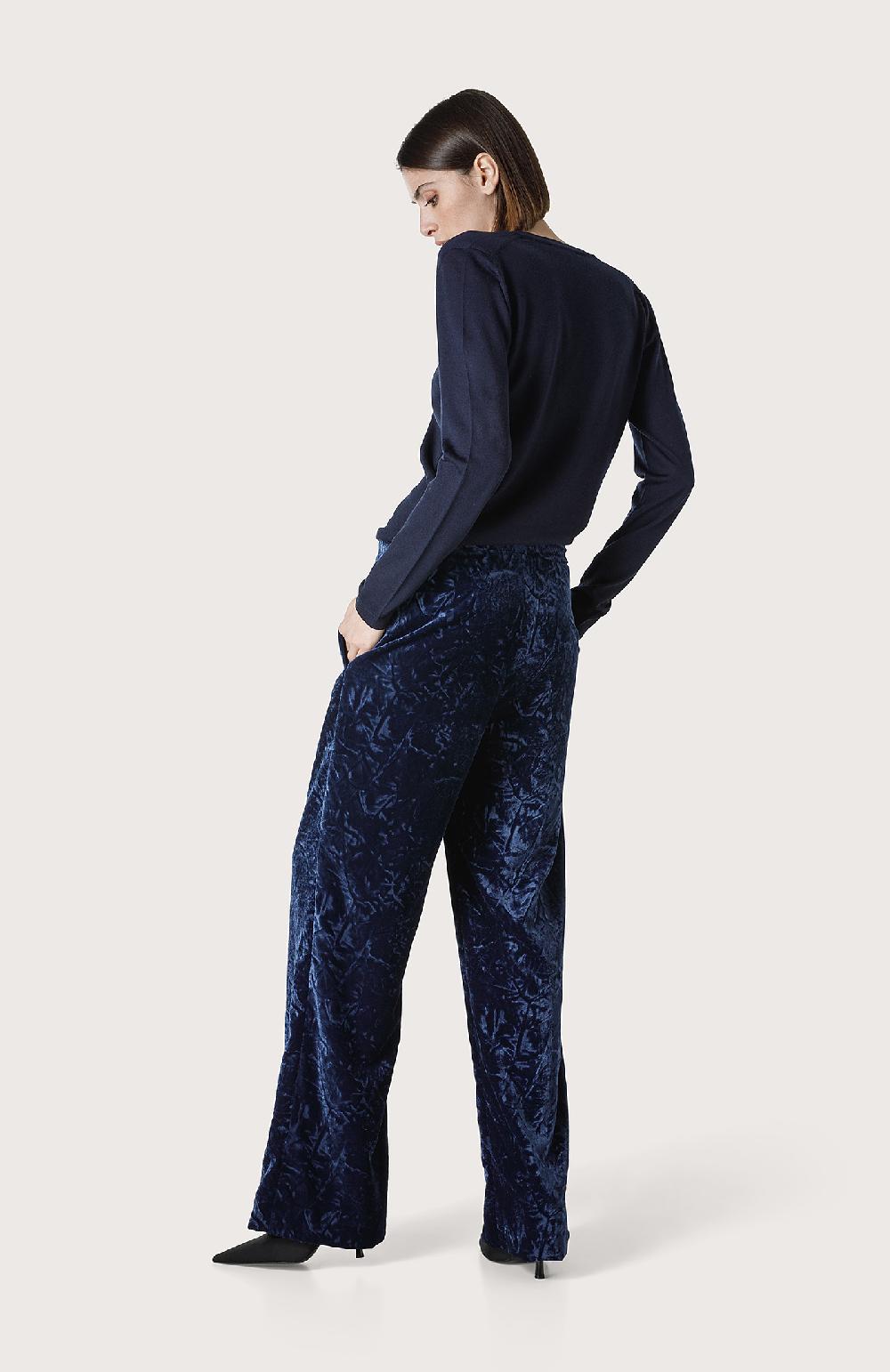 Seventy Pantalone in velluto liscio crush - Col. Blu Latest fashion