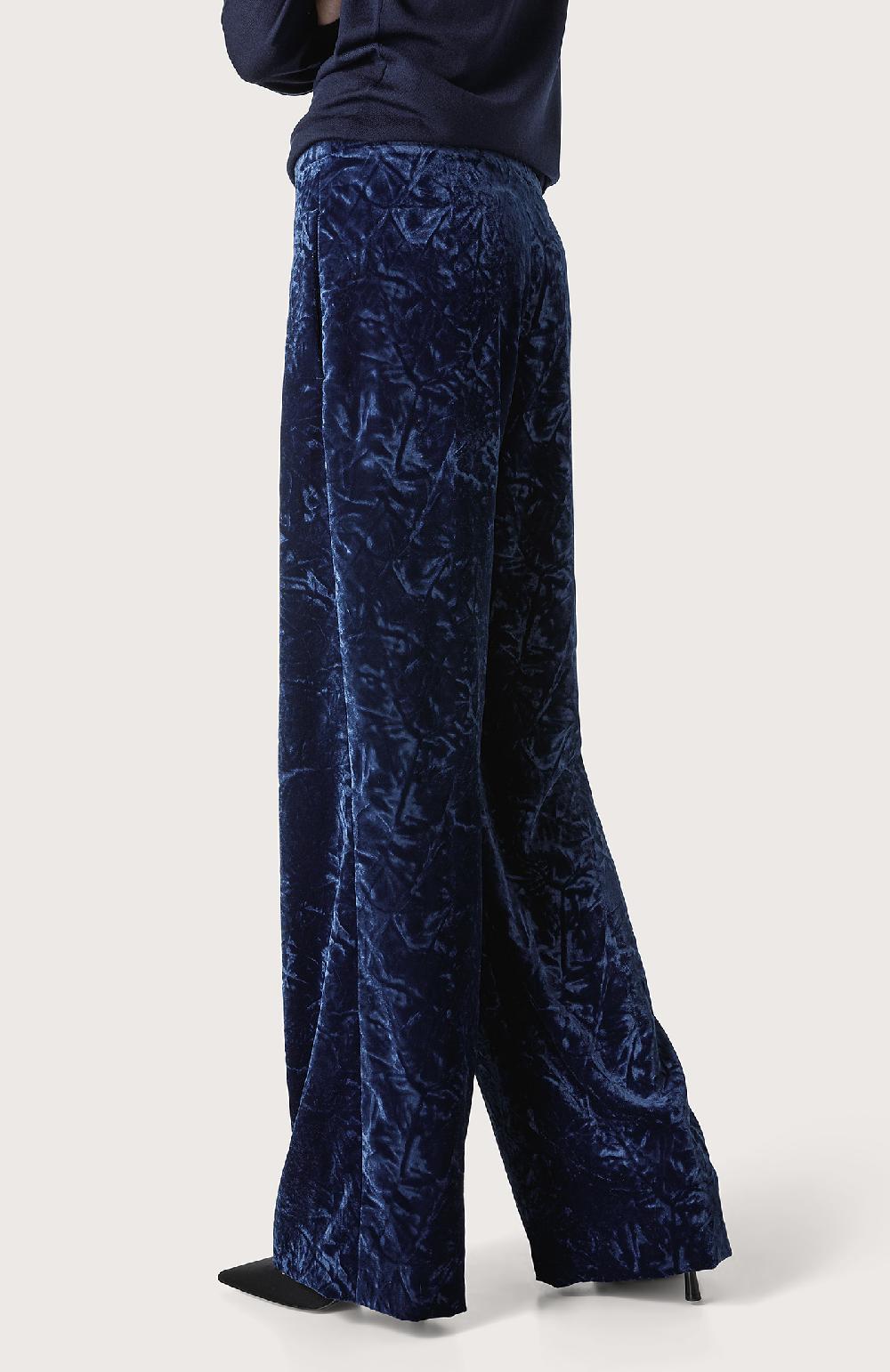 Seventy Pantalone in velluto liscio crush - Col. Blu Latest fashion