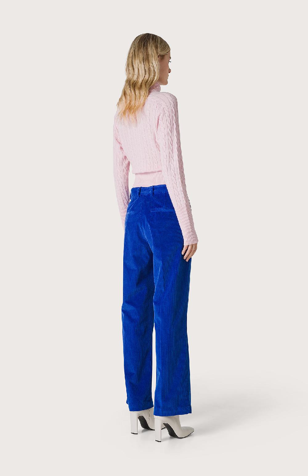 Seventy Pantalone chino in velluto a righe - Col. Blu Online Outlet