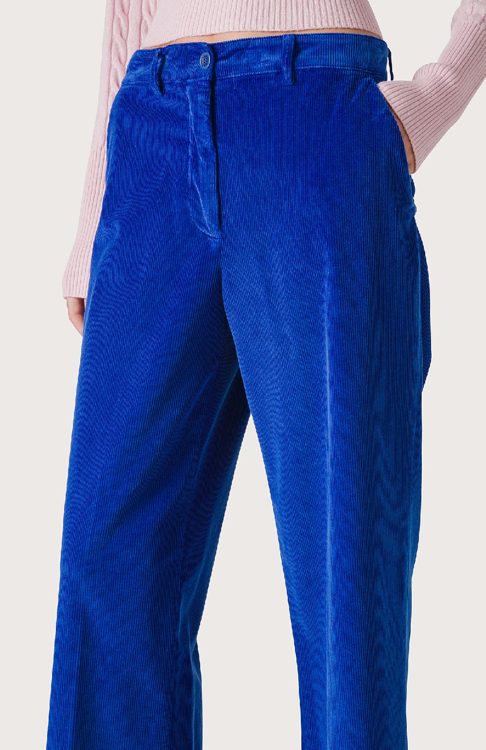 Seventy Pantalone chino in velluto a righe - Col. Blu Online Outlet