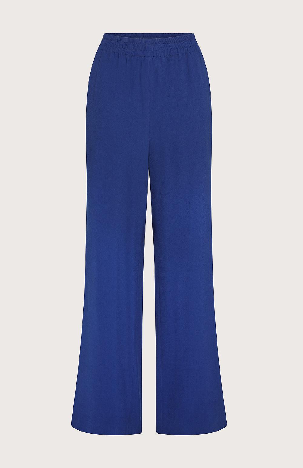 Seventy Pantalone palazzo a tinta unita - Col. Blu