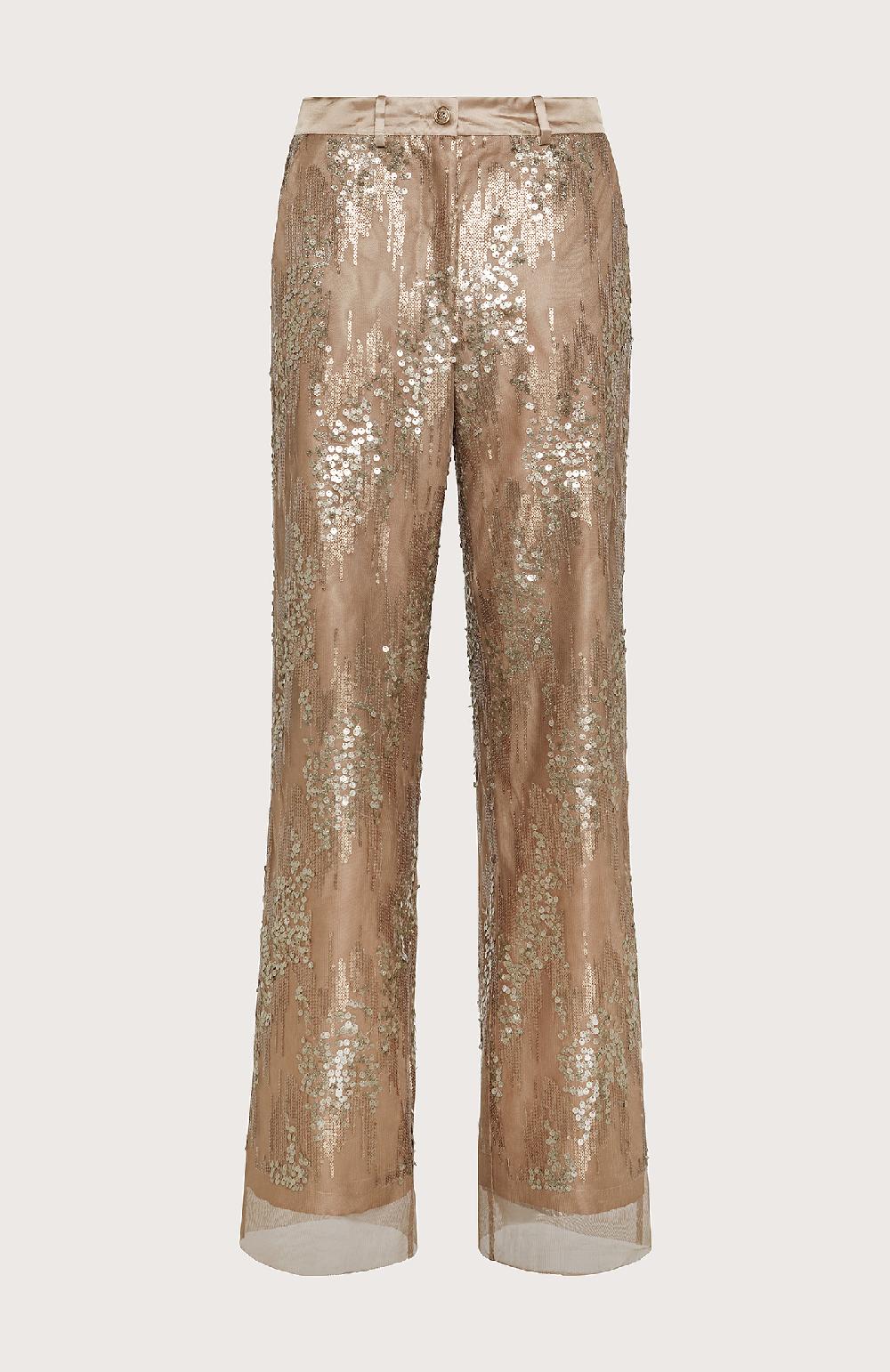 Seventy Pantalone con ricamo di paillettes - Col. Neutro Bestseller