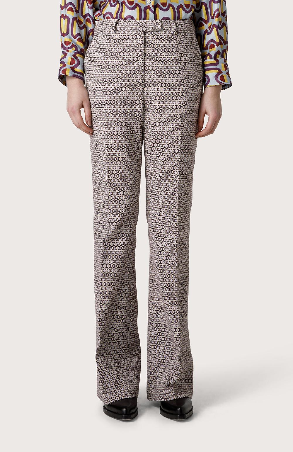 Seventy Pantalone stretch mini flare - Col. Viola Prezzo basso