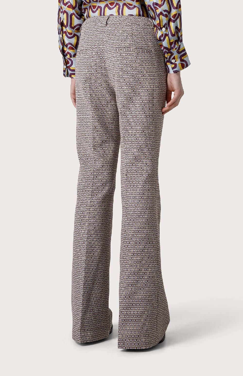Seventy Pantalone stretch mini flare - Col. Viola Prezzo basso