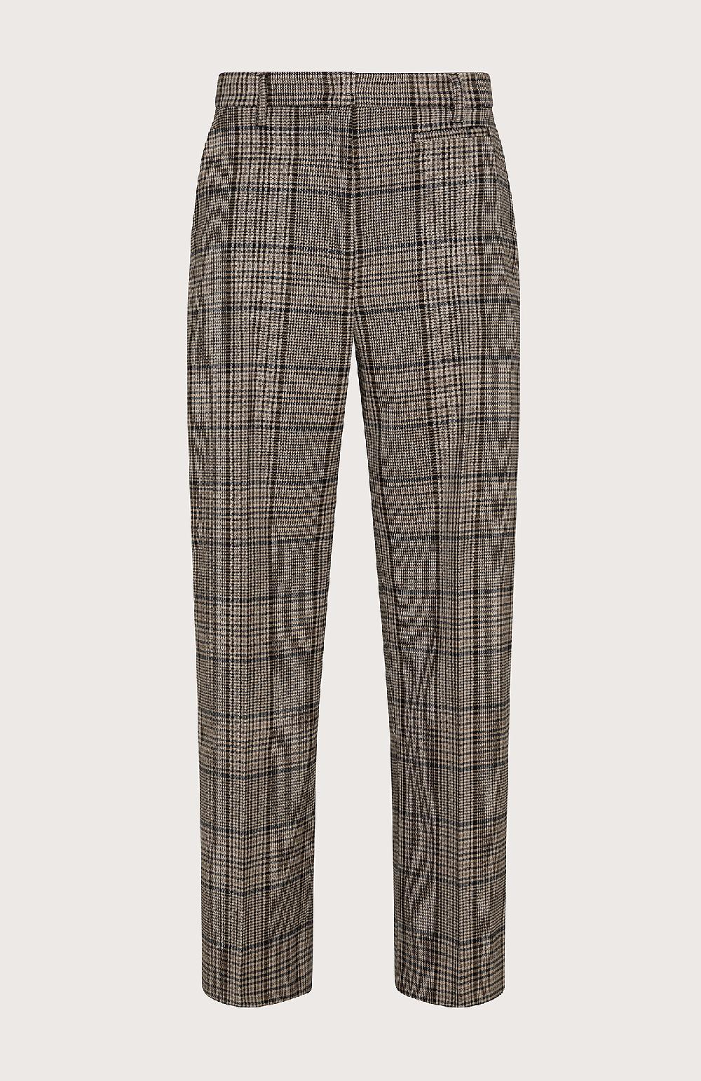 Seventy Pantalone in misto lana check - Col. Neutro