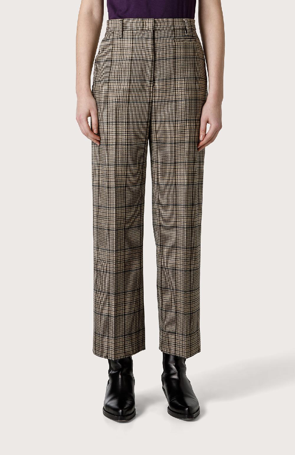 Seventy Pantalone in misto lana check - Col. Neutro Super Saving Price