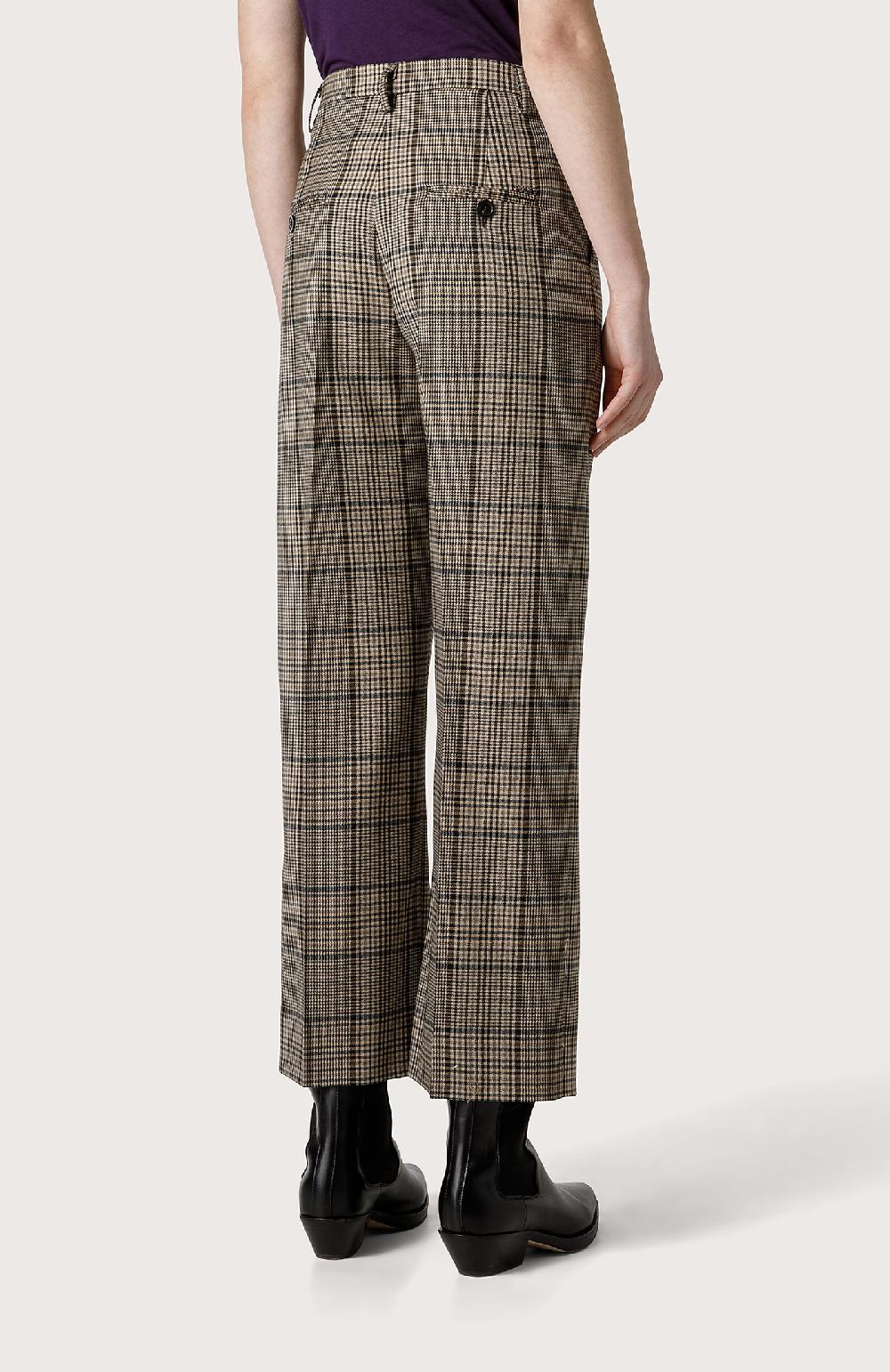 Seventy Pantalone in misto lana check - Col. Neutro Super Saving Price