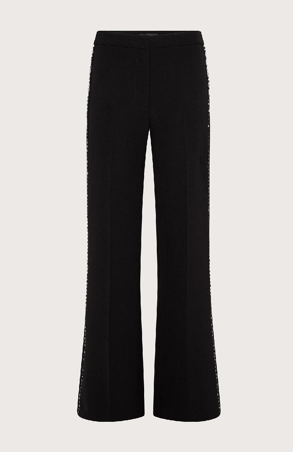 Seventy Pantalone in cady con cristalli - Col. Nero Ultimi tre giorni