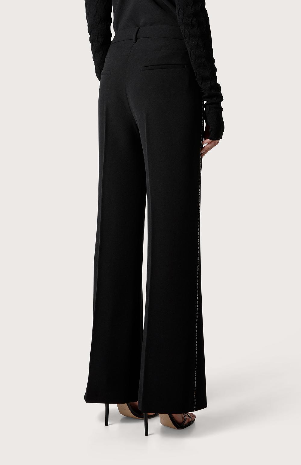Seventy Pantalone in cady con cristalli - Col. Nero Ultimi tre giorni