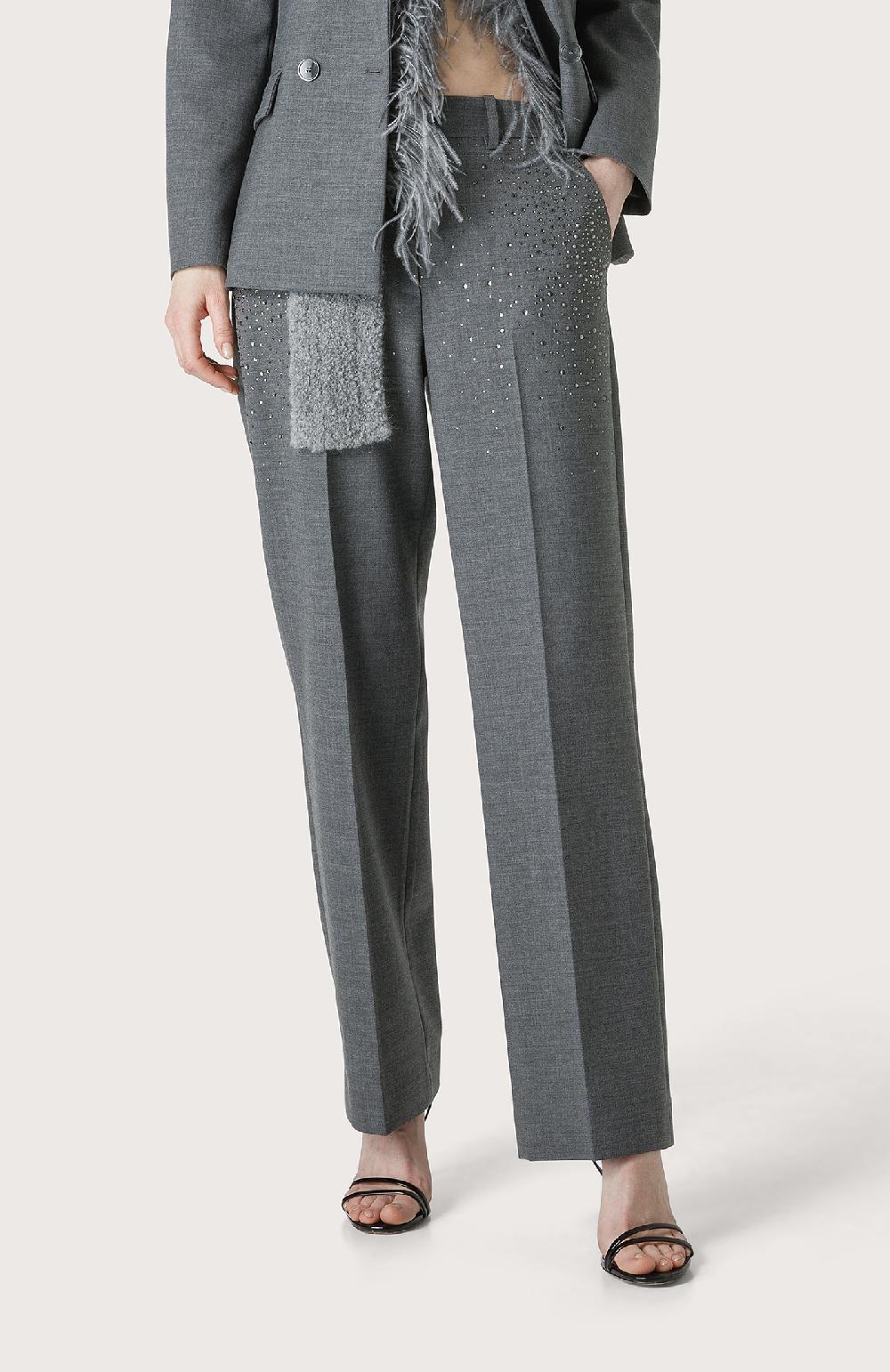 Seventy Pantalone con pietre swarovski degradè - Col. Grigio Promozione temporanea