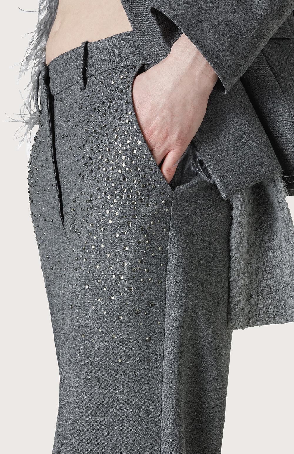 Seventy Pantalone con pietre swarovski degradè - Col. Grigio Promozione temporanea