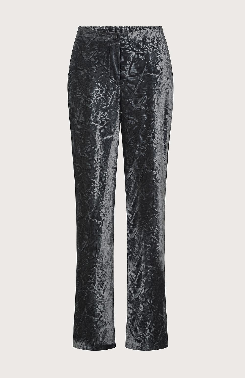 Seventy Pantalone in velluto liscio crush - Col. Grigio