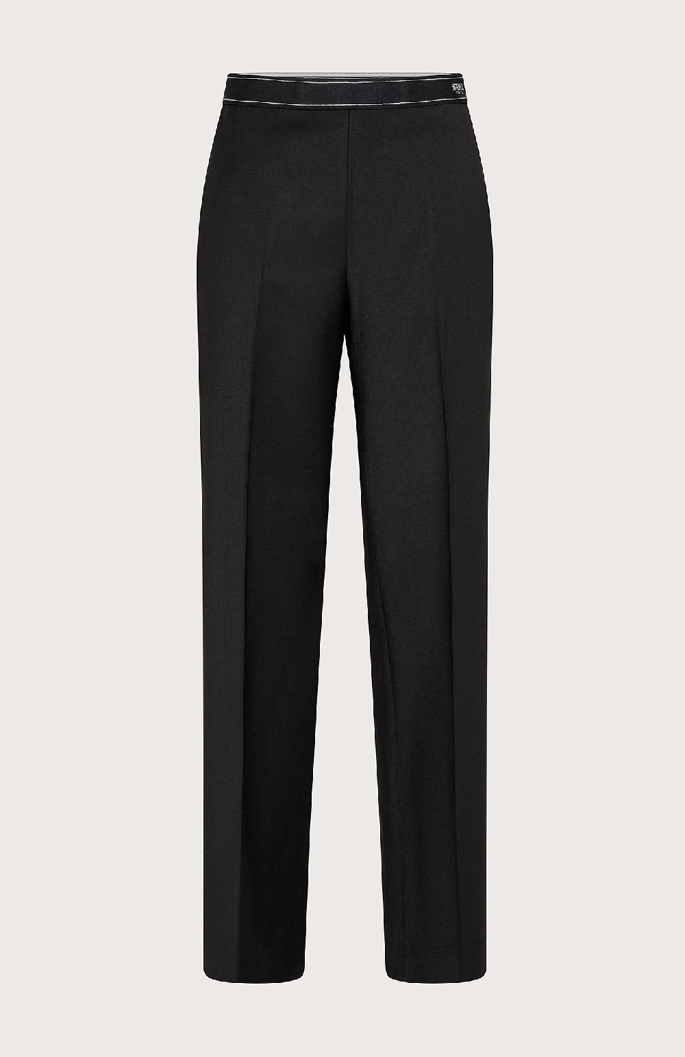 Seventy Pantalone lungo con vita in gros-grain - Col. Nero