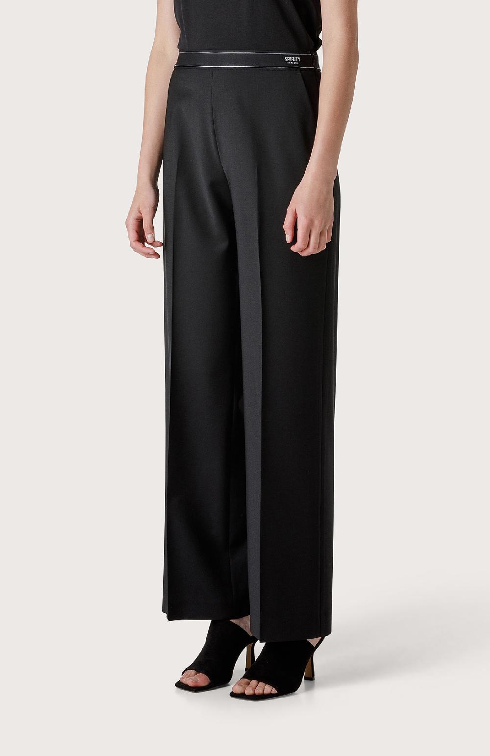 Seventy Pantalone lungo con vita in gros-grain - Col. Nero Offerta speciale della fabbrica