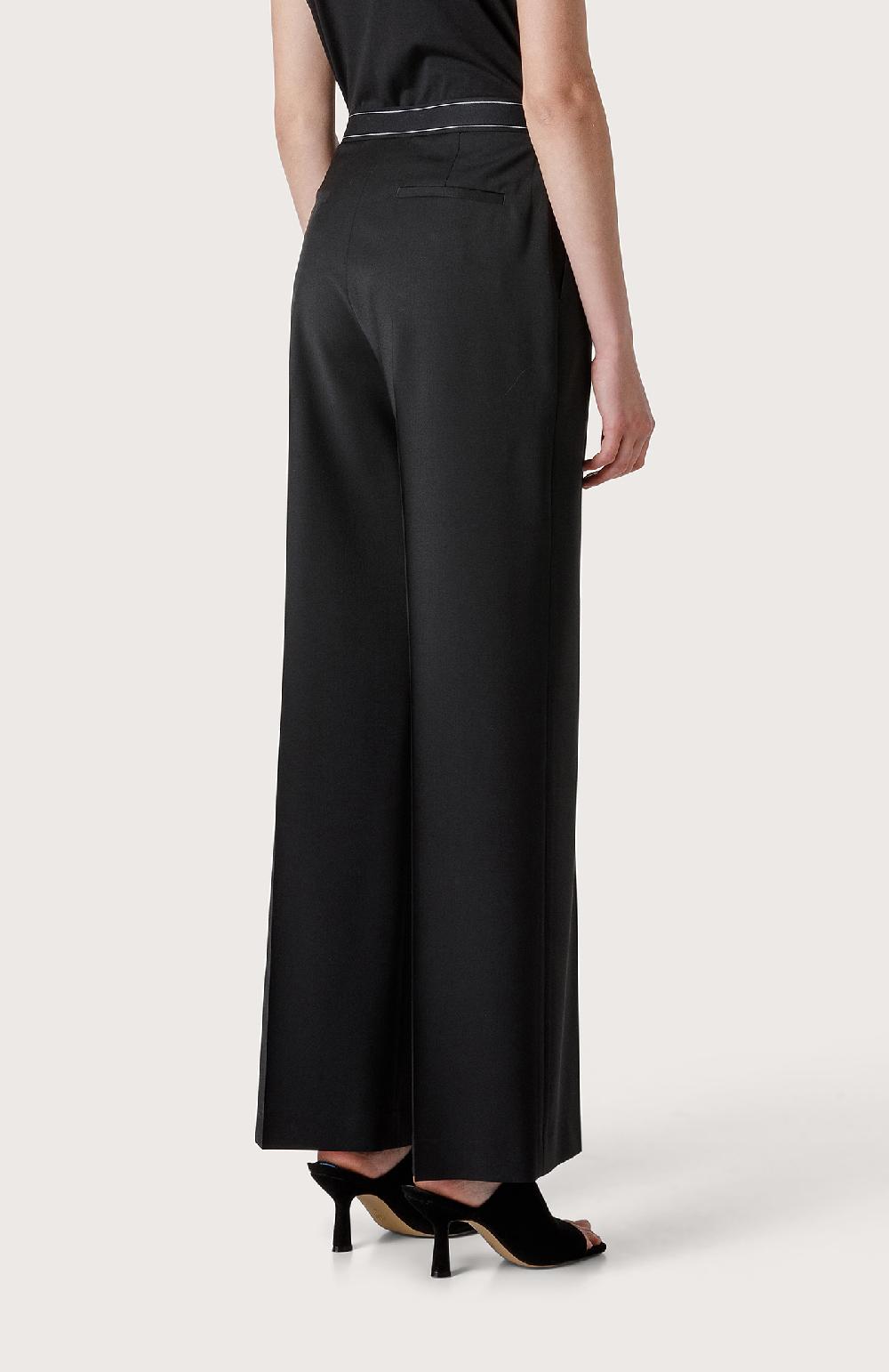 Seventy Pantalone lungo con vita in gros-grain - Col. Nero Offerta speciale della fabbrica