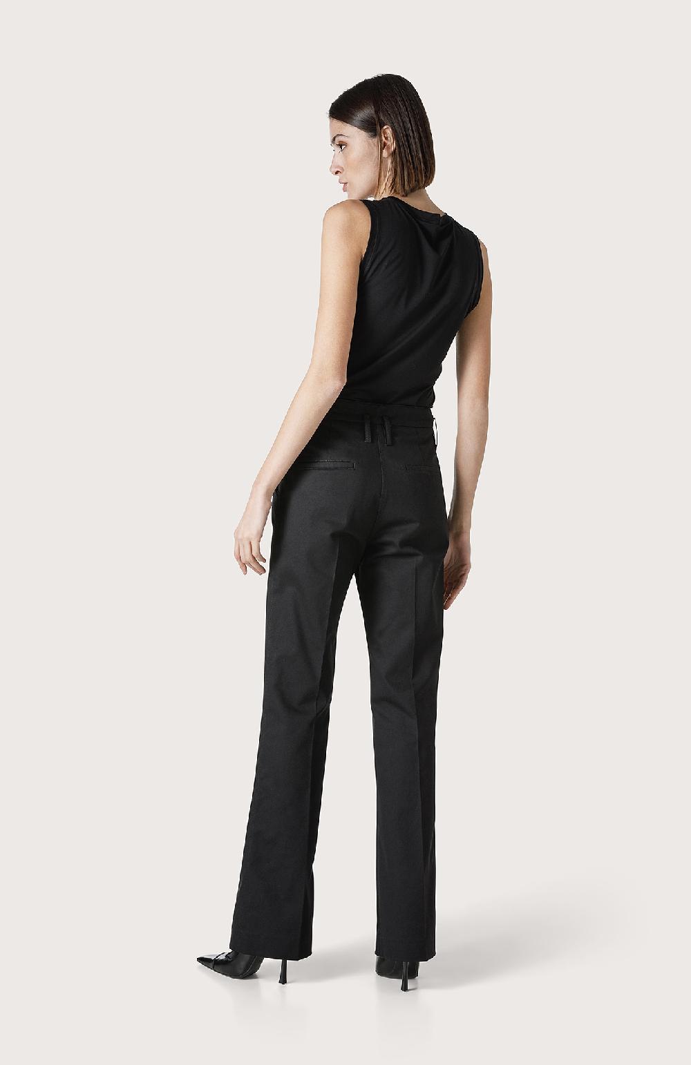 Seventy Pantalone con cuciture effetto nervatura - Col. Nero Sostegno trimestrale