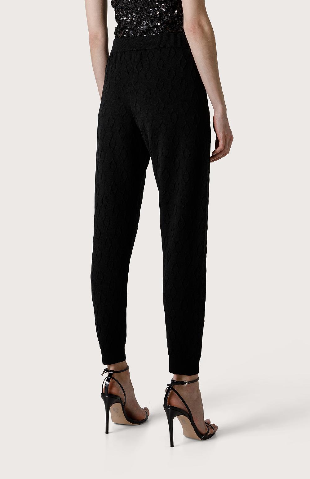 Seventy Jogger in maglia jacquard - Col. Nero Solo un giorno rimasto