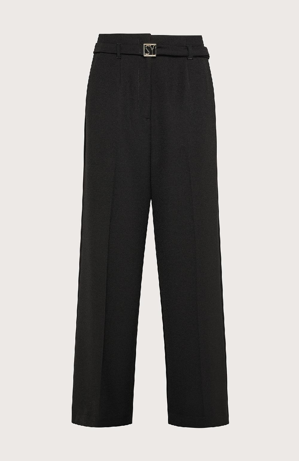 Seventy Pantalone con cinturino logato - Col. Nero