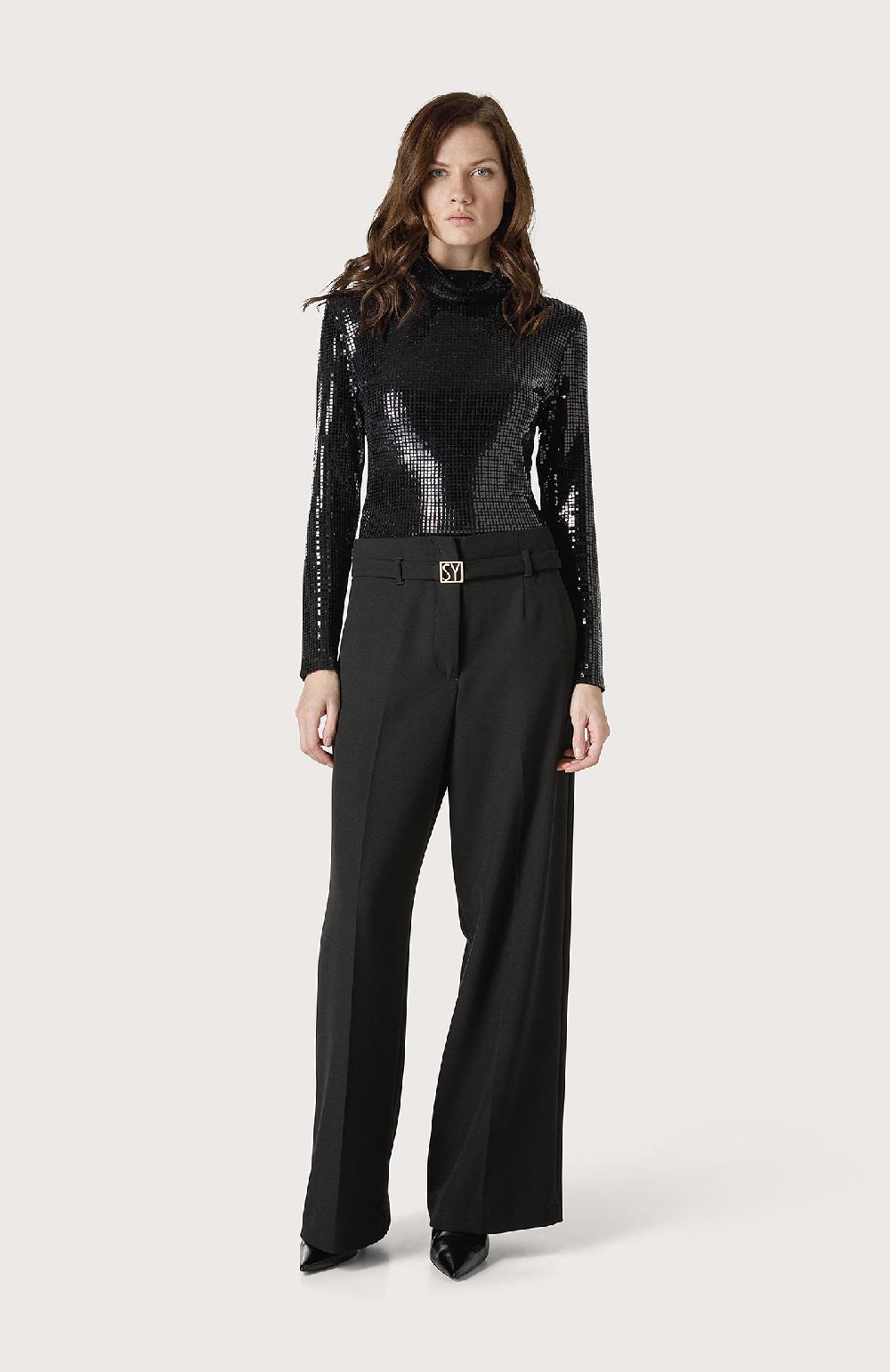 Seventy Pantalone con cinturino logato - Col. Nero 50% di sconto con spedizione gratuita