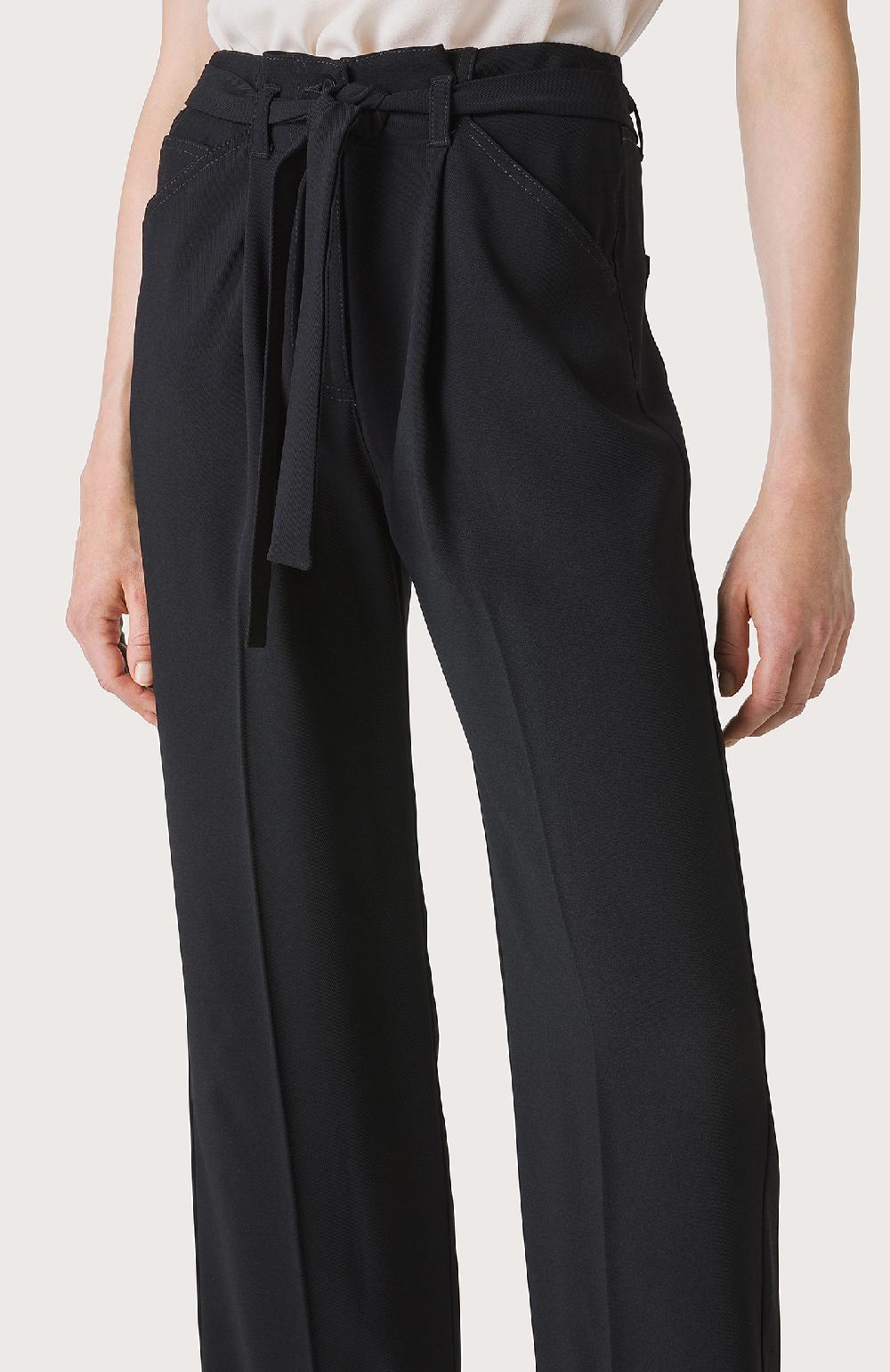 Seventy Pantalone a vita alta con cinturino - Col. Nero Esporta salva