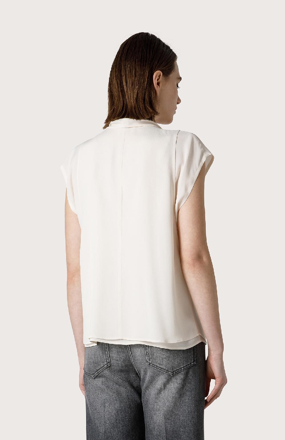 Seventy Camicia in misto seta - Col. Bianco 2025