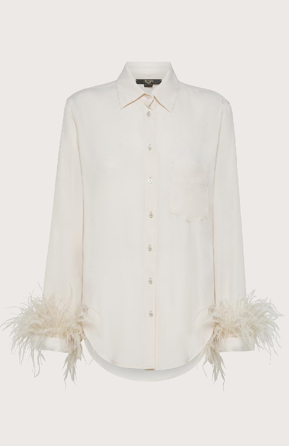 Seventy Camicia con piume - Col. Bianco Italia