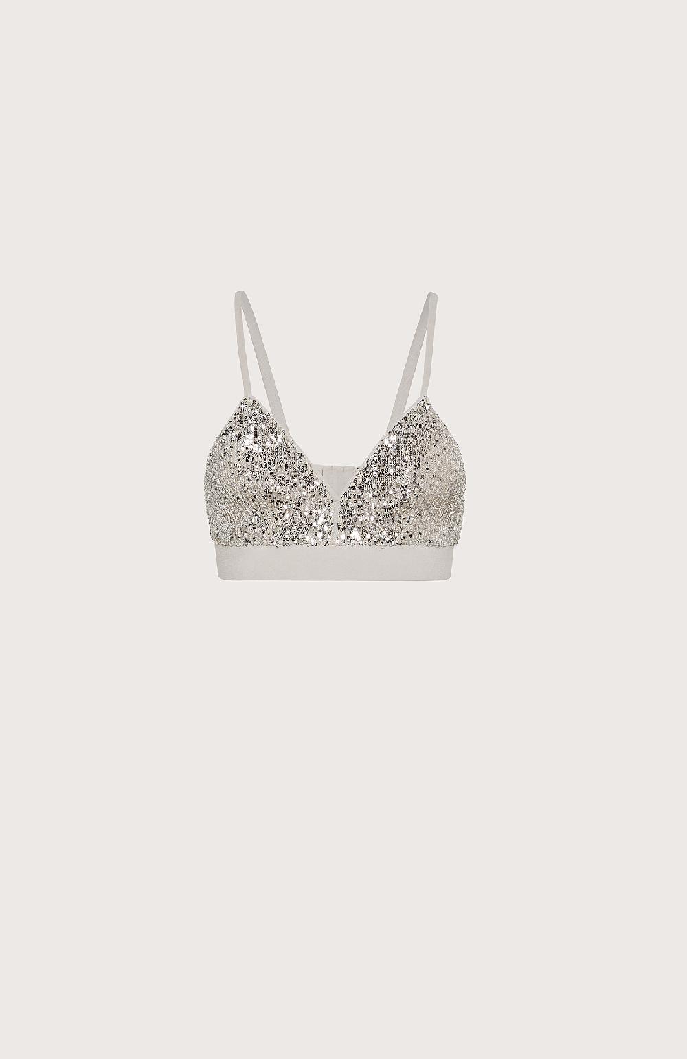 Seventy Bralette con paillette - Col. Neutro In Linea