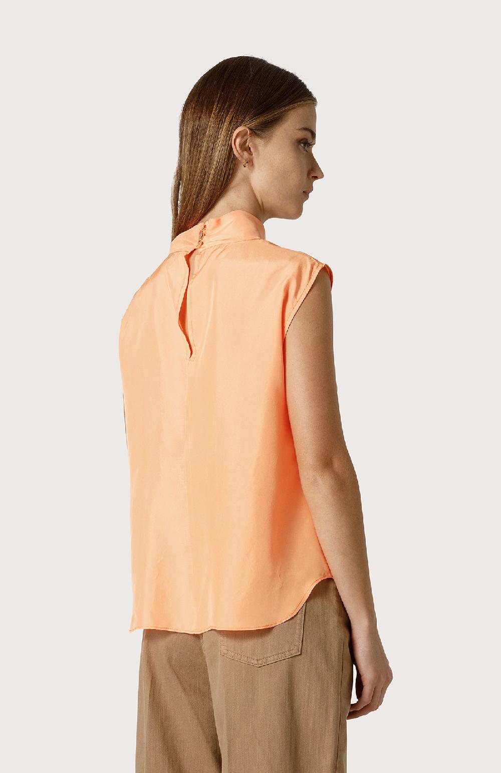 Seventy Camicia smanicata in seta - Col. Arancione Vendita