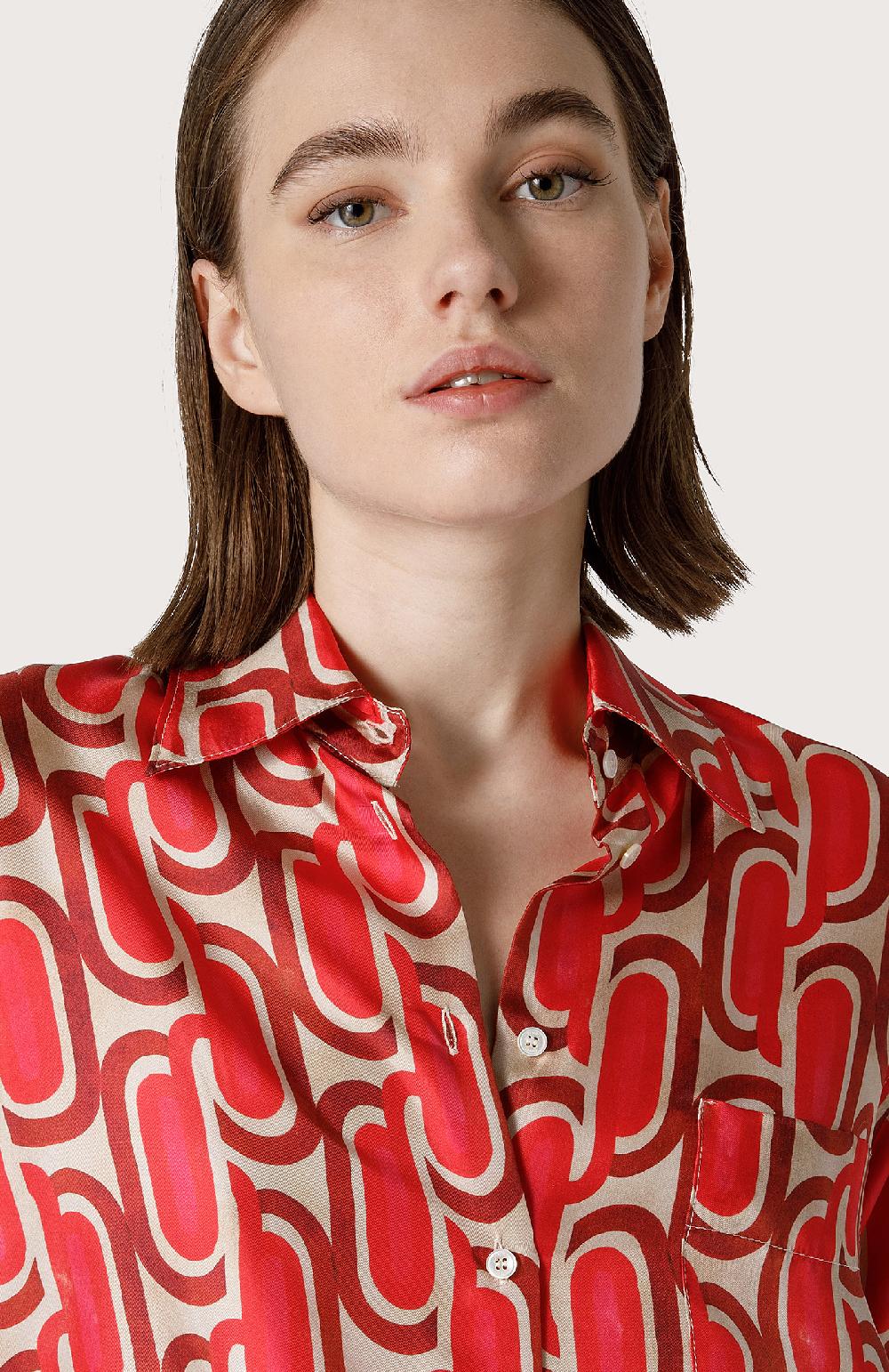 Seventy Camicia in twill di seta - Col. Rosa Spedizione Gratuita