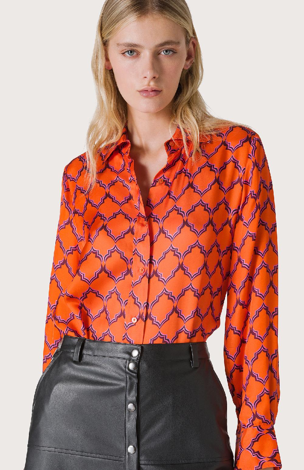 Seventy Camicia classica con fantasia - Col. Arancione Soddisfazione Garantita