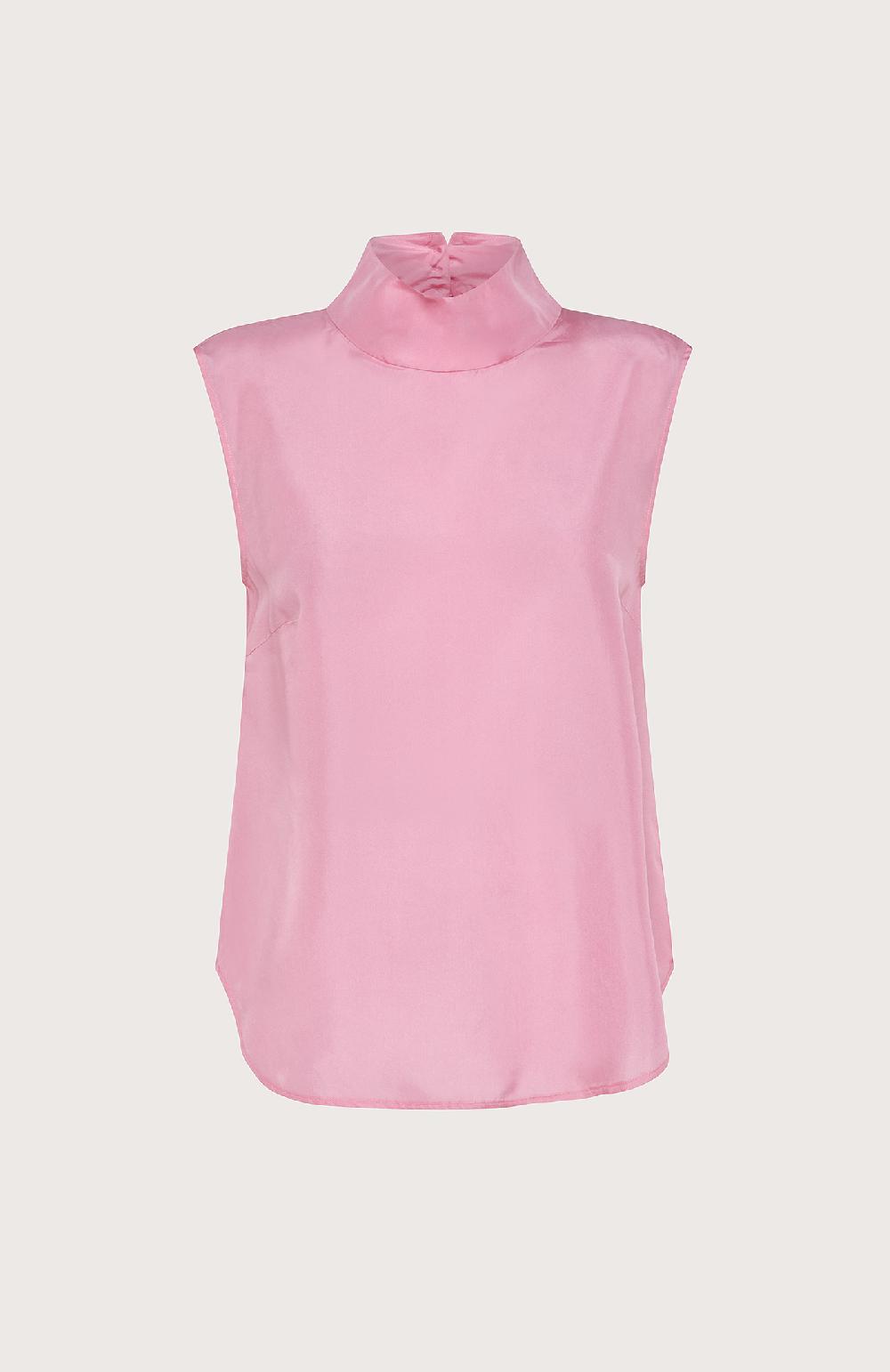 Seventy Camicia smanicata in seta - Col. Rosa Qualità Garantita