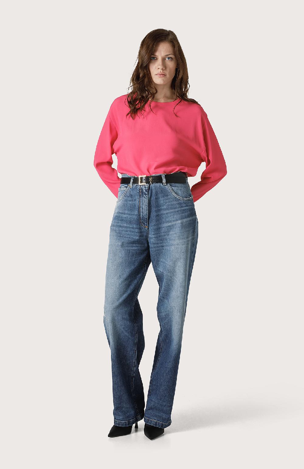 Seventy Blusa cropped a girocollo - Col. Rosa Negozi Online