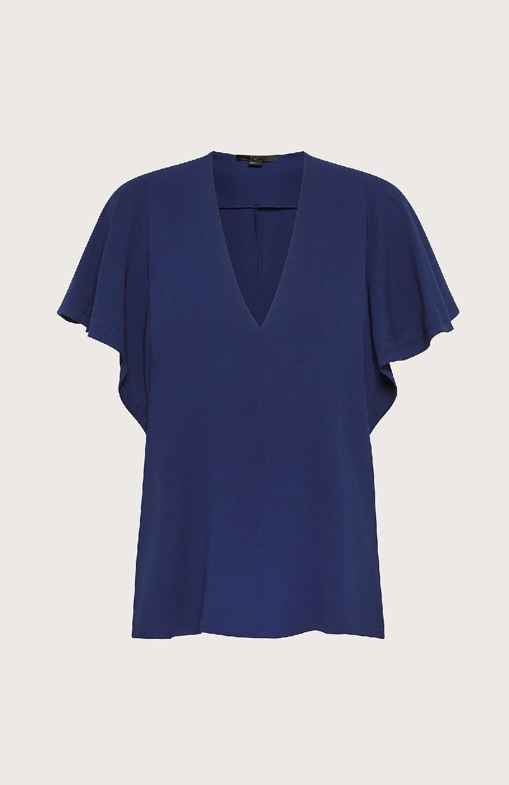 Seventy Camicetta a V con manica corta - Col. Blu