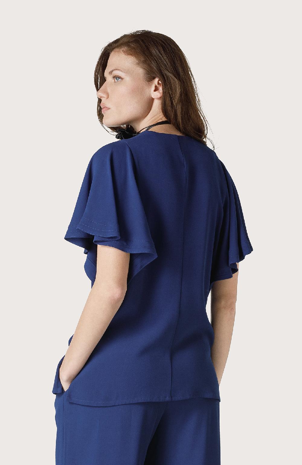 Seventy Camicetta a V con manica corta - Col. Blu Affare Del Giorno
