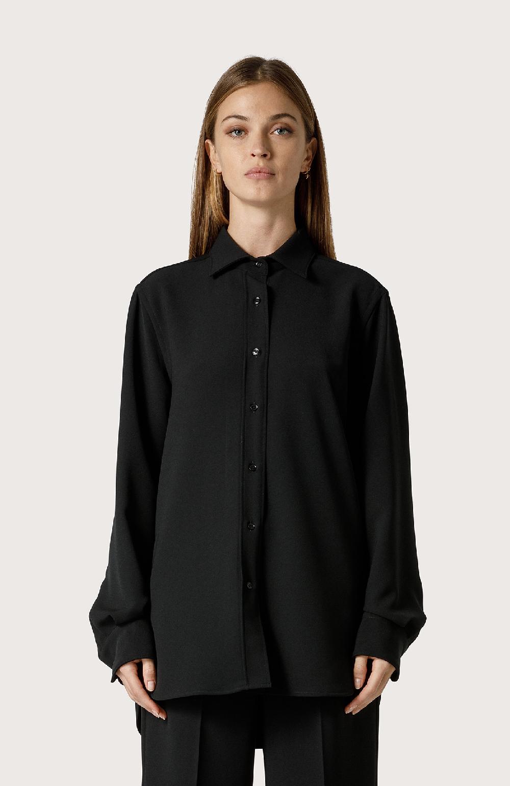 Seventy Camicia in cady stretch - Col. Nero Economico