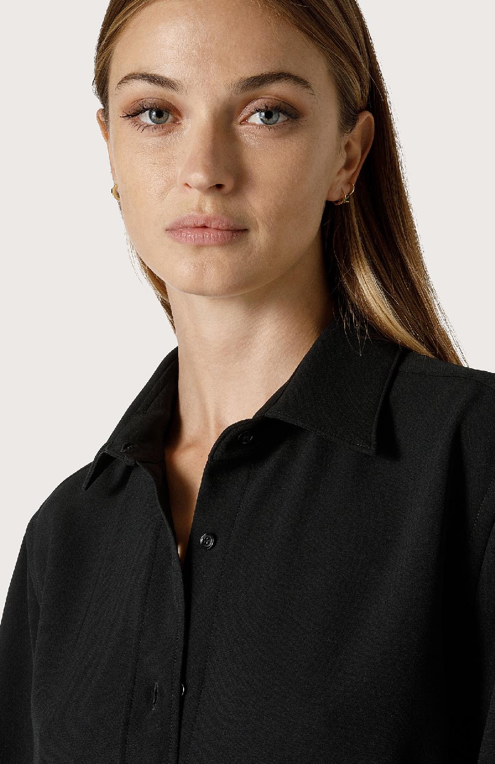 Seventy Camicia in cady stretch - Col. Nero Economico