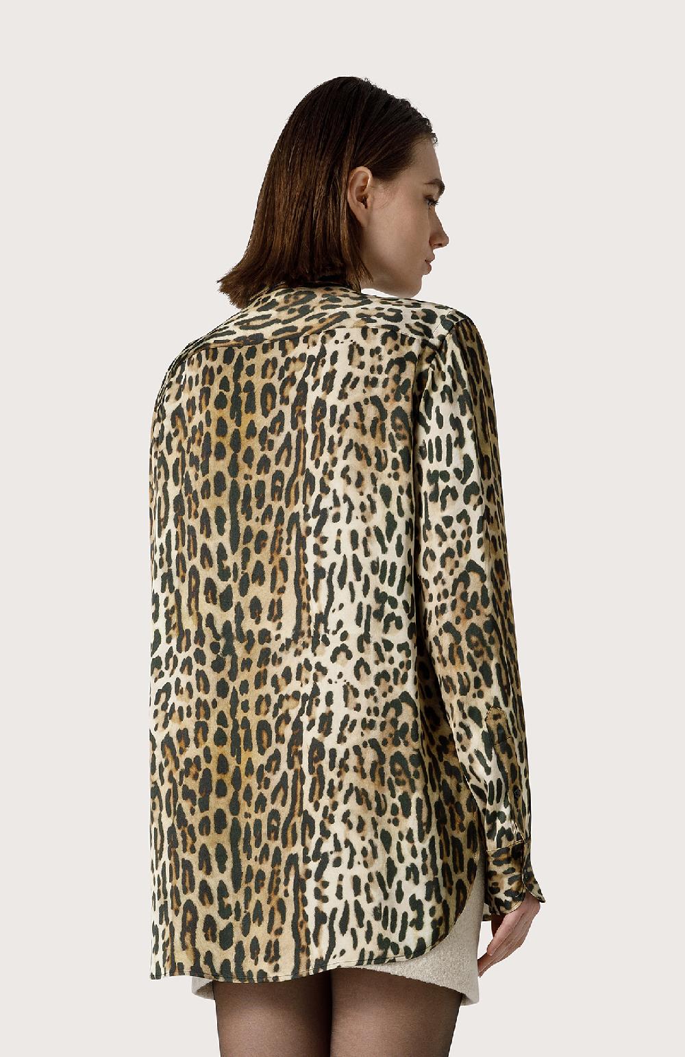 Seventy Camicia in viscosa animalier - Col. Neutro Outlet