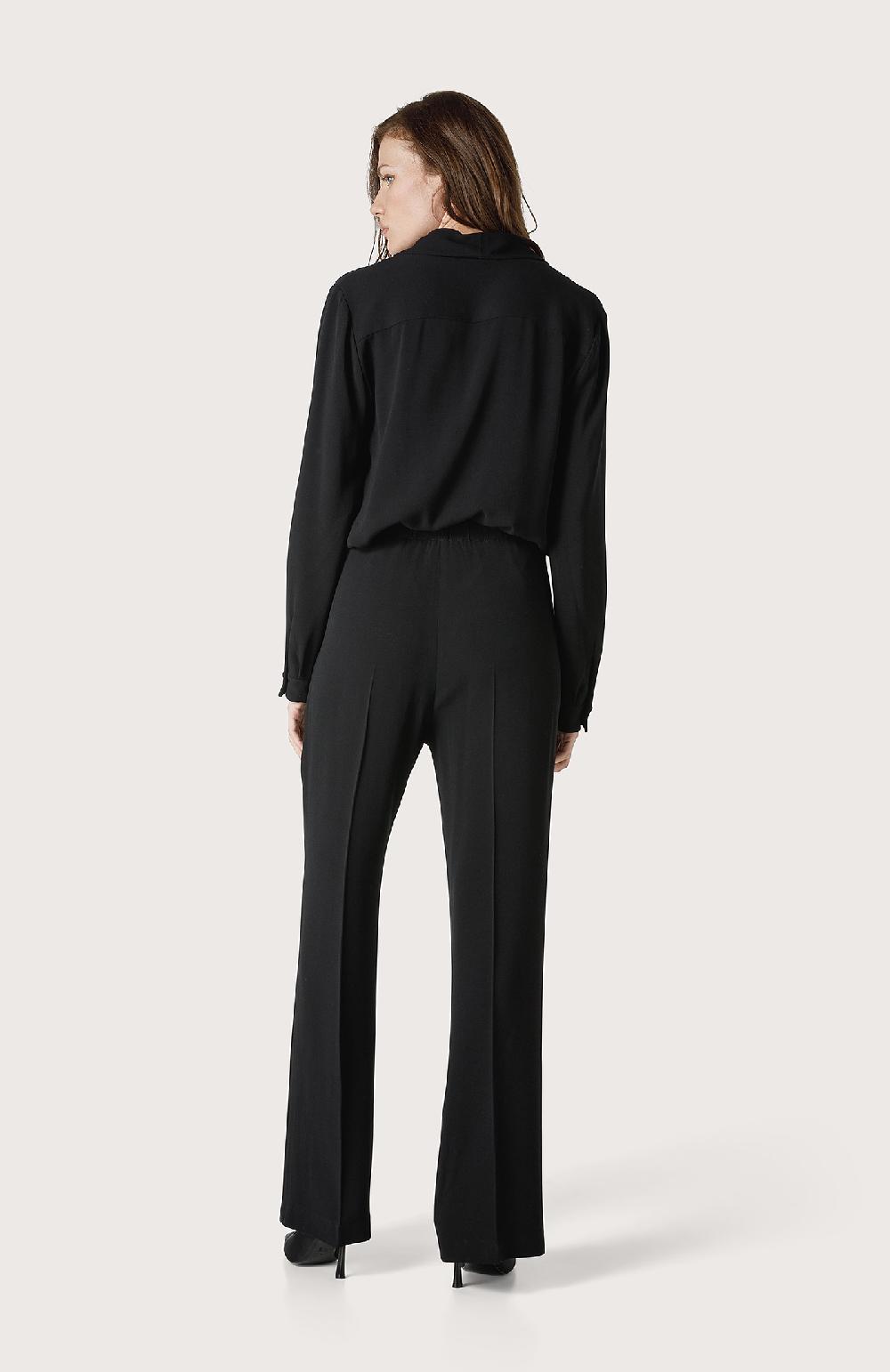 Seventy Camicia elegante con collo a scialle - Col. Nero In Vendita