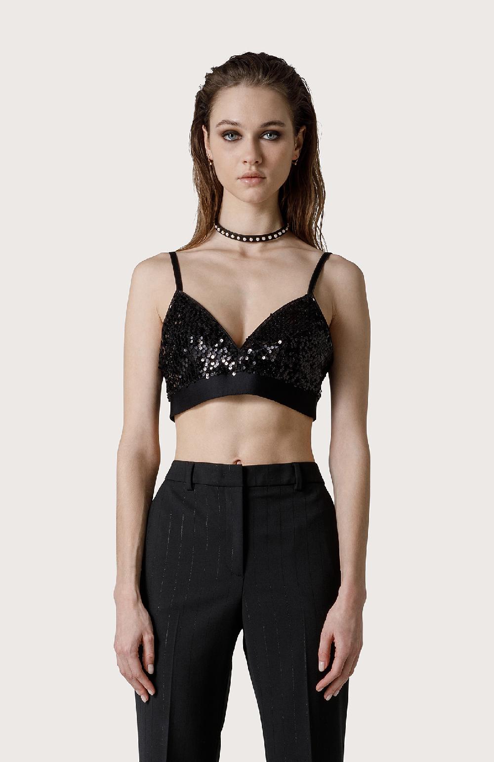 Seventy Bralette con paillette - Col. Nero Offerte