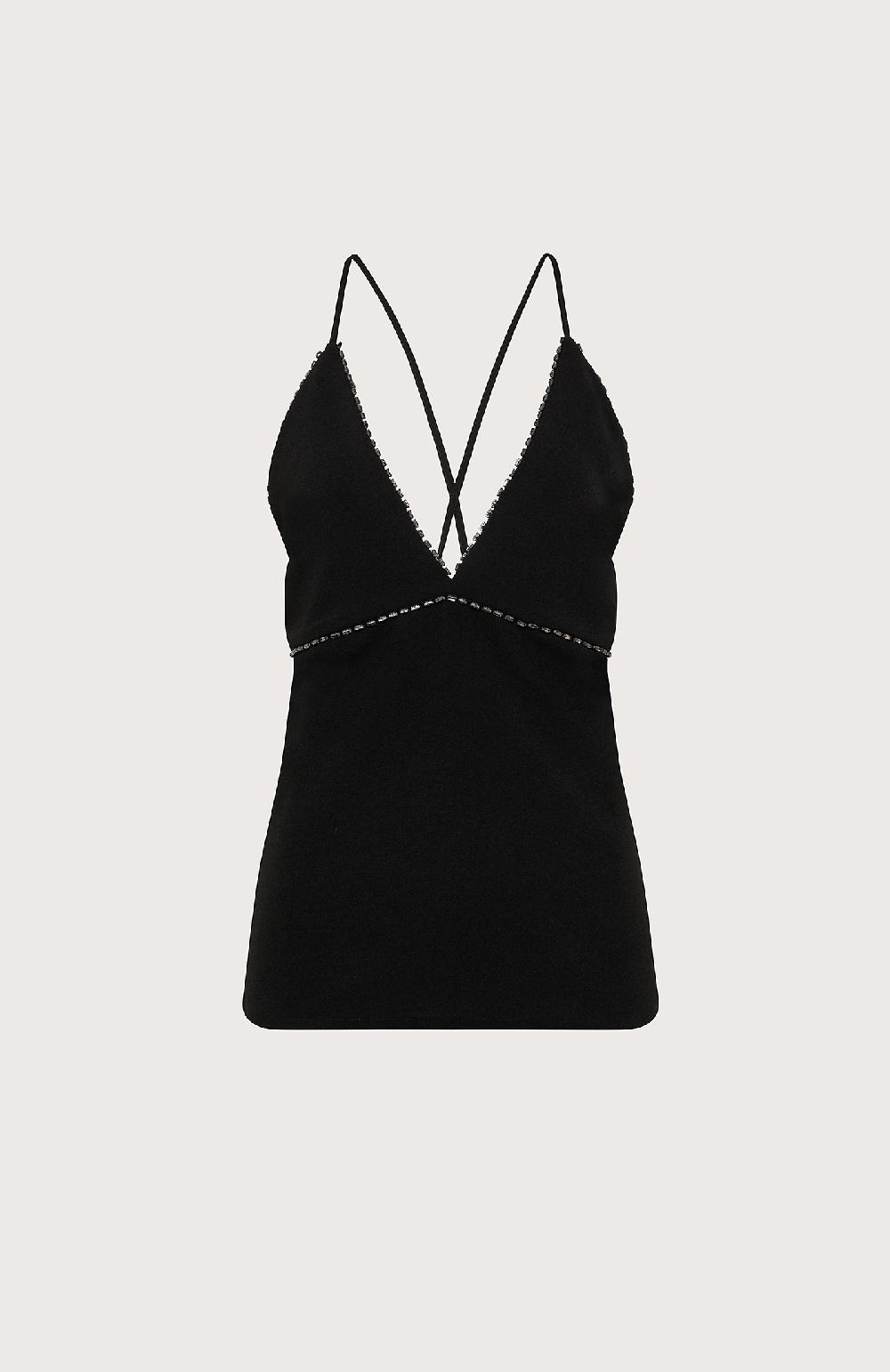 Seventy Top con cristalli - Col. Nero