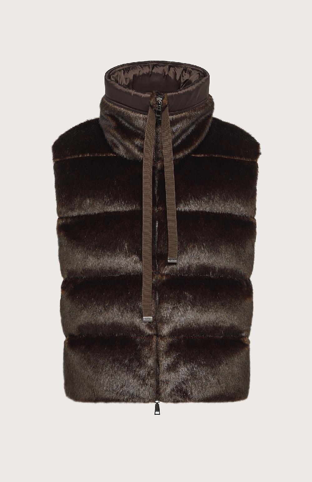Seventy Gilet maxi collo imbottito - Col. Marrone Sconto di tempo limitato